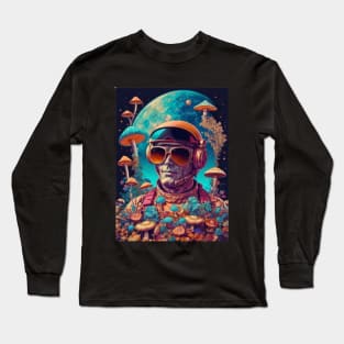 Psychedelic Dj Astronaut - Catsondrugs.com - astronaut, space, stars, galaxy, nasa, cool, planets, funny, universe, astros, astronomy, trippy, surreal, asteroidday, planet Long Sleeve T-Shirt